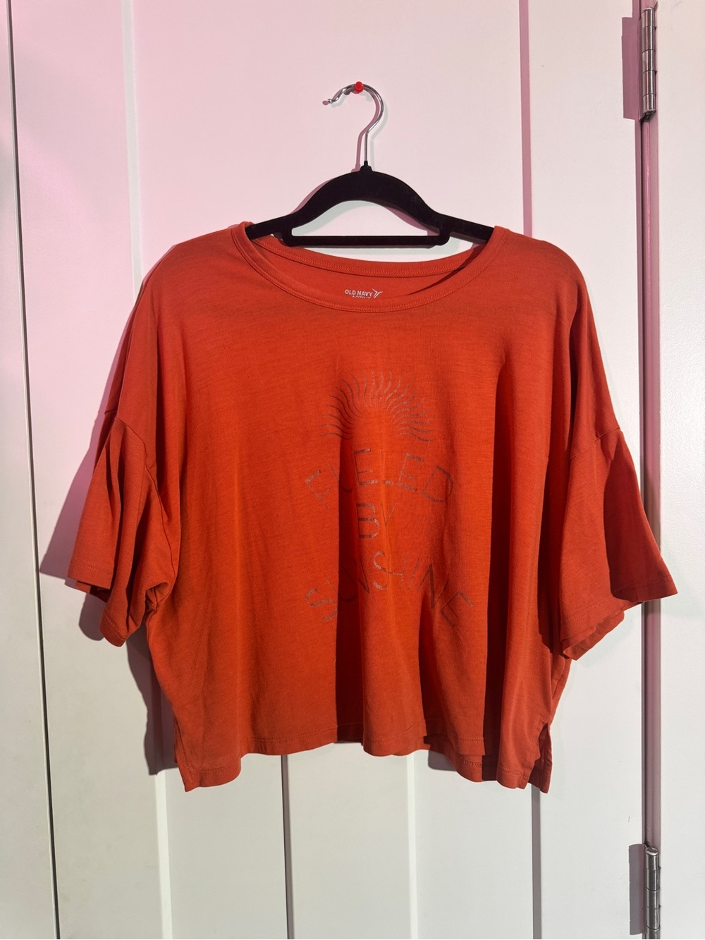 Old Navy Orange Boxy Short-Sleeve Graphic Tee